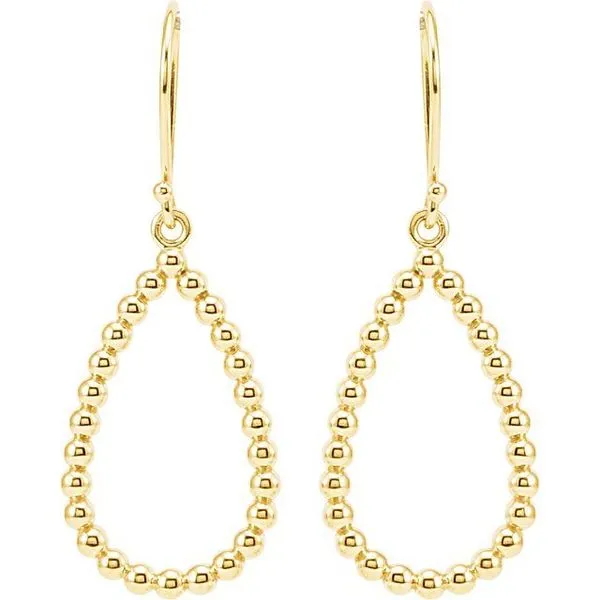 Beaded Teardrop Earrings Image 2 Milan's Jewelry Inc Sarasota, FL