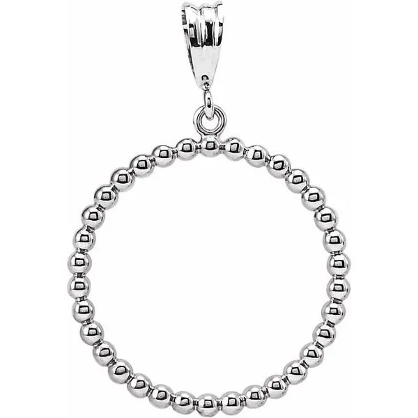 Beaded Circle Silhouette Pendant James Wolf Jewelers Mason, OH