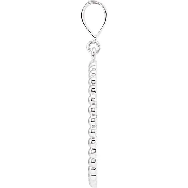 Beaded Circle Silhouette Pendant Image 2 James Wolf Jewelers Mason, OH