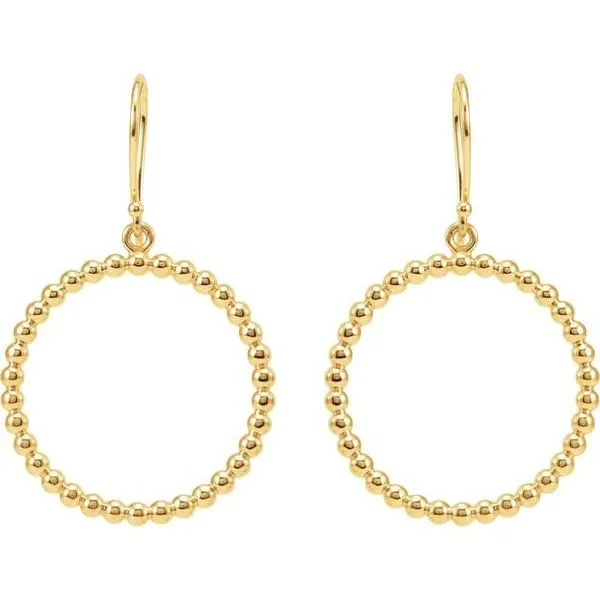 Beaded Circle Earrings Long Jewelers Chesapeake, VA