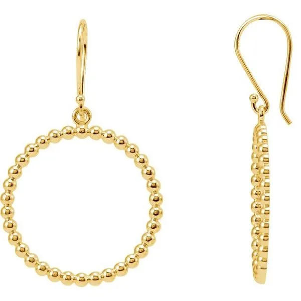 Beaded Circle Earrings Image 2 Arnold's Jewelry and Gifts Logansport, IN