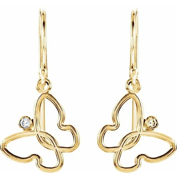 Butterfly Earrings Image 2 James Wolf Jewelers Mason, OH