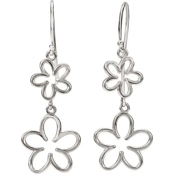 Flower Earrings Image 2 Long Jewelers Chesapeake, VA