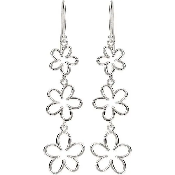 Flower Earrings Image 2 James Wolf Jewelers Mason, OH