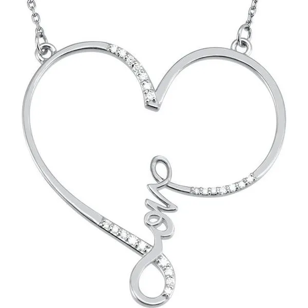 Infinity-Inspired Love Heart Necklace James Wolf Jewelers Mason, OH