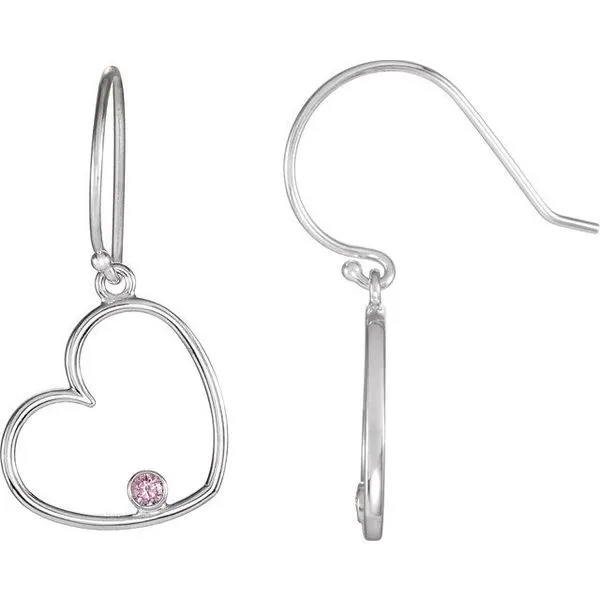 Accented Heart Earrings Long Jewelers Chesapeake, VA