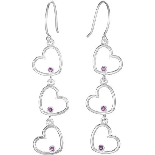 Triple Heart Earrings Image 2 Milan's Jewelry Inc Sarasota, FL