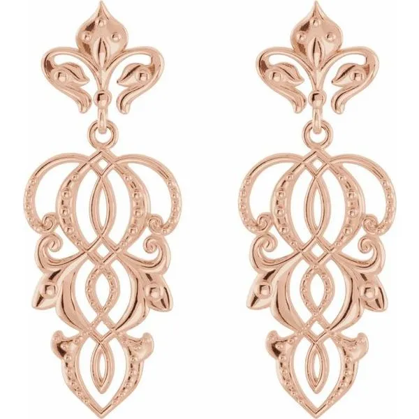 Fleur-de-lis Earrings Image 2 James Wolf Jewelers Mason, OH