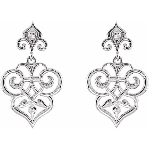 Fleur-de-lis Earrings Image 2 Henry B. Ball Jewelers Canton, OH