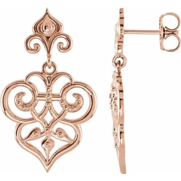 Fleur-de-lis Earrings Long Jewelers Chesapeake, VA