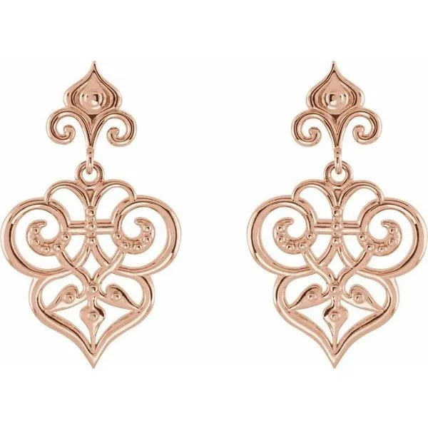 Fleur-de-lis Earrings Image 2 Long Jewelers Chesapeake, VA