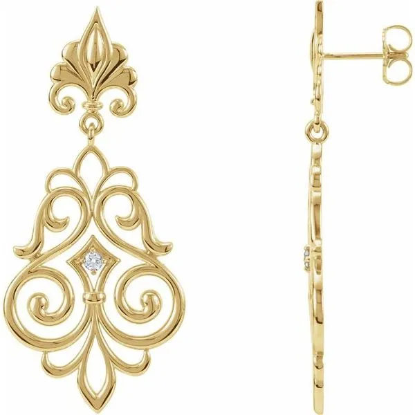Fleur-de-lis Earrings James Wolf Jewelers Mason, OH