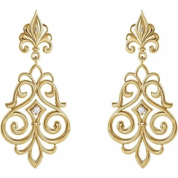 Fleur-de-lis Earrings Image 2 Long Jewelers Chesapeake, VA