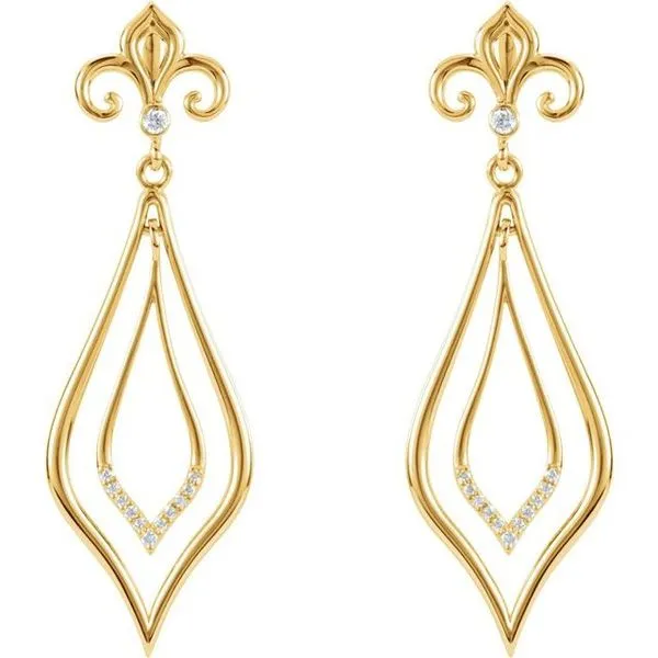 Fleur-de-lis Earrings Image 2 Hopman Jewelers Elkhart, IN