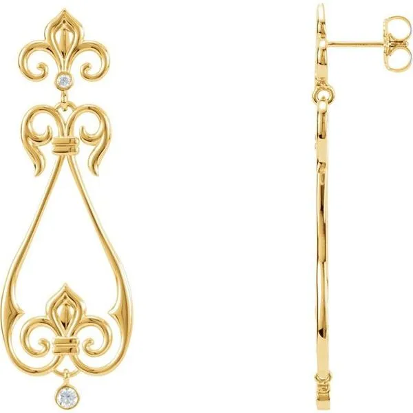 Fleur-de-lis Earrings Hopman Jewelers Elkhart, IN