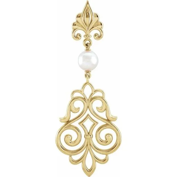 Fleur-de-lis Pearl Pendant Henry B. Ball Jewelers Canton, OH