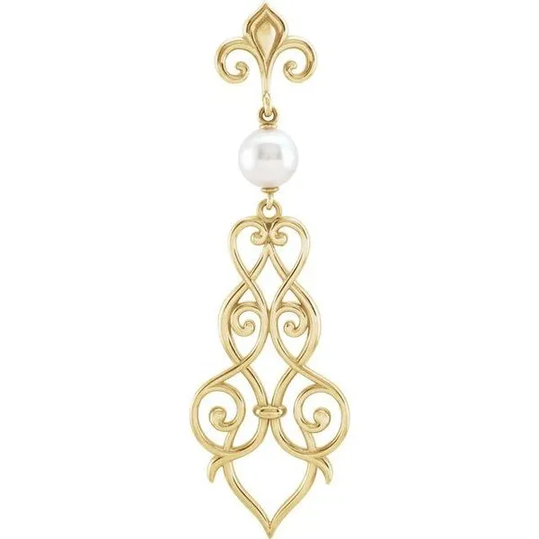 Pearl Fleur-de-lis Necklace Henry B. Ball Jewelers Canton, OH