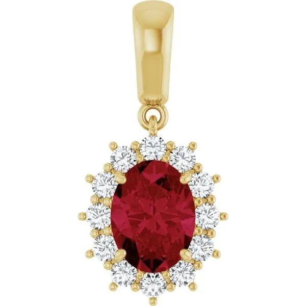 Halo-Style Pendant Henry B. Ball Jewelers Canton, OH