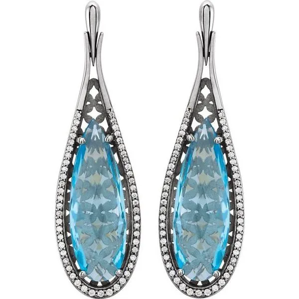 Accented Teardrop Earrings Hopman Jewelers Elkhart, IN