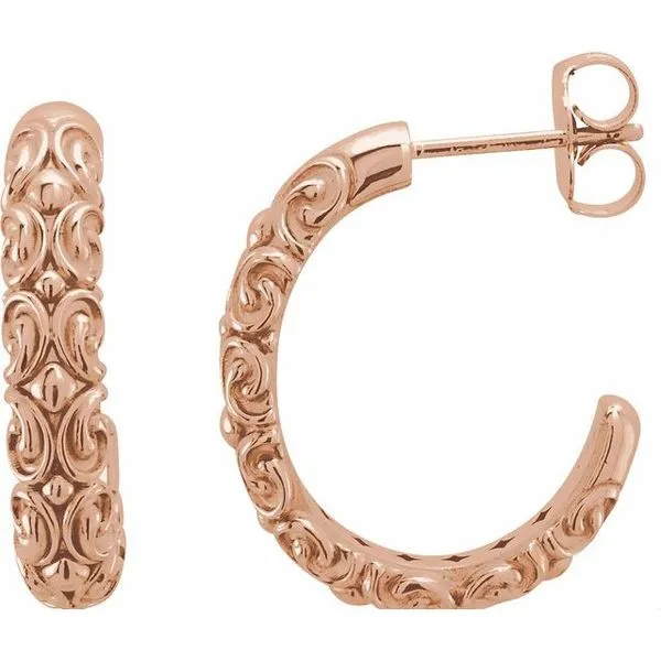 Sculptural J-Hoop Earrings Jewelry Design Studio Jensen Beach, FL