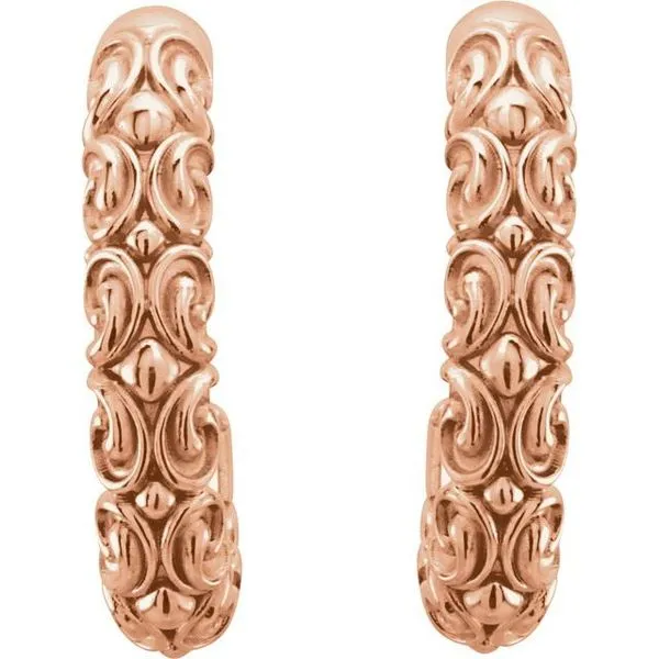 Sculptural J-Hoop Earrings Image 2 Jewelry Design Studio Jensen Beach, FL