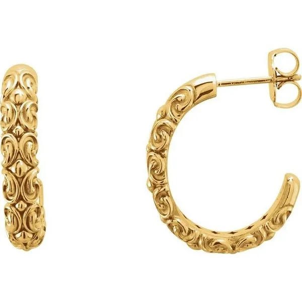 Sculptural J-Hoop Earrings Henry B. Ball Jewelers Canton, OH