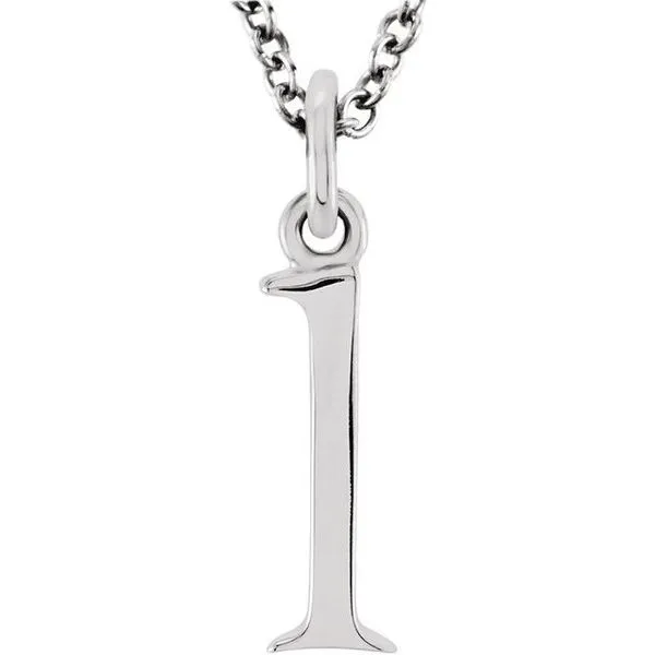 Lowercase Initial Necklace John E. Koller Jewelry Designs owasso, OK