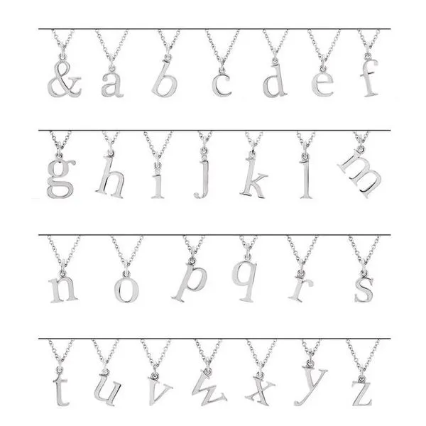 Lowercase Initial Necklace Image 2 Woelk's House of Diamonds Russell, KS