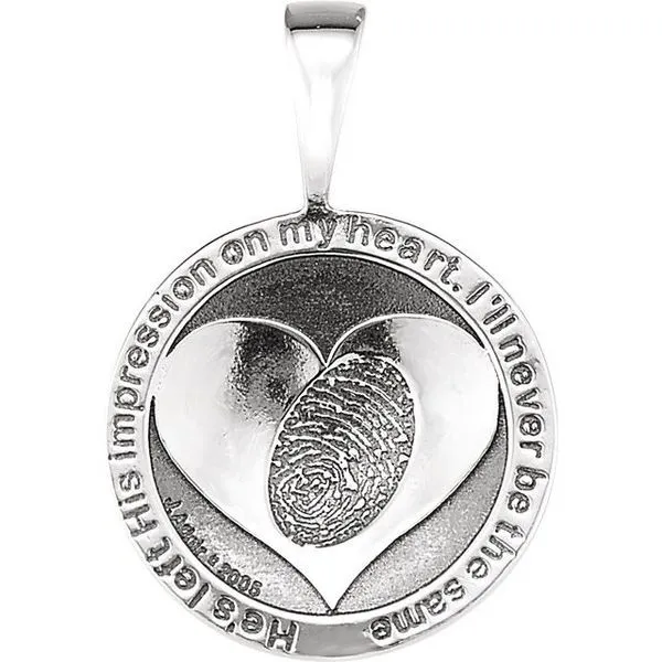 Heartprint Jesus Pendant Image 3 Moseley Diamond Showcase Inc Lexington, SC