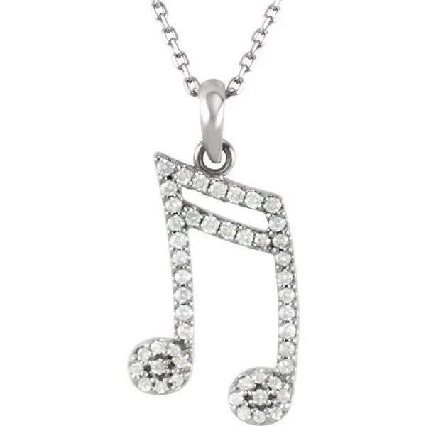 Double Sixteenth Note Necklace Hopman Jewelers Elkhart, IN