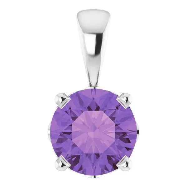 Round 4-Prong Scroll Setting® Pendant Cherry Street Jewelers Tulsa, OK