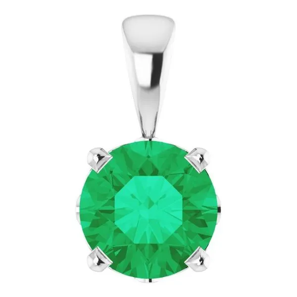 Round 4-Prong Scroll Setting® Pendant Henry B. Ball Jewelers Canton, OH