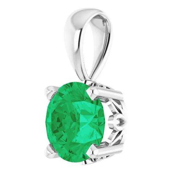 Round 4-Prong Scroll Setting® Pendant Image 2 Hart's Jewelers Grants Pass, OR