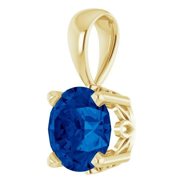 Round 4-Prong Scroll Setting® Pendant Image 2 Hart's Jewelers Grants Pass, OR