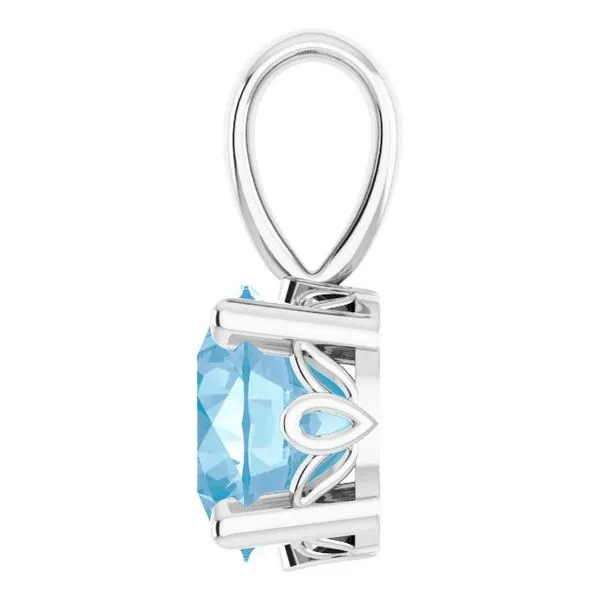 Round 4-Prong Scroll Setting® Pendant Image 3 Milan's Jewelry Inc Sarasota, FL
