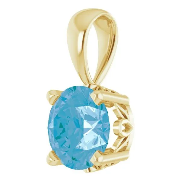 Round 4-Prong Scroll Setting® Pendant Image 2 John E. Koller Jewelry Designs owasso, OK