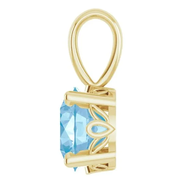 Round 4-Prong Scroll Setting® Pendant Image 3 Milan's Jewelry Inc Sarasota, FL