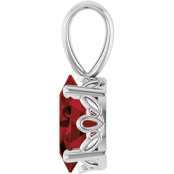 Oval 4-Prong Solitaire Pendant Image 3 Hart's Jewelers Grants Pass, OR