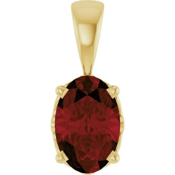 Oval 4-Prong Solitaire Pendant Hart's Jewelers Grants Pass, OR