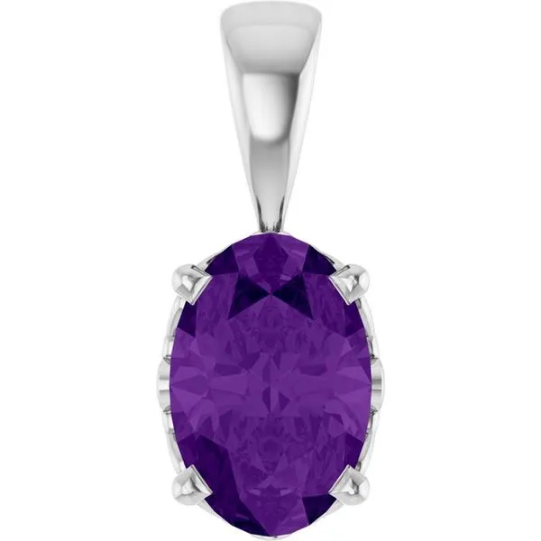 Oval 4-Prong Solitaire Pendant Hart's Jewelers Grants Pass, OR