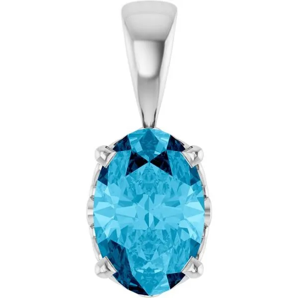 Oval 4-Prong Solitaire Pendant Hart's Jewelers Grants Pass, OR