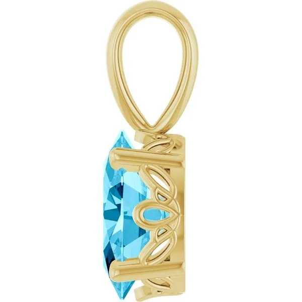 Oval 4-Prong Solitaire Pendant Image 3 Hopman Jewelers Elkhart, IN