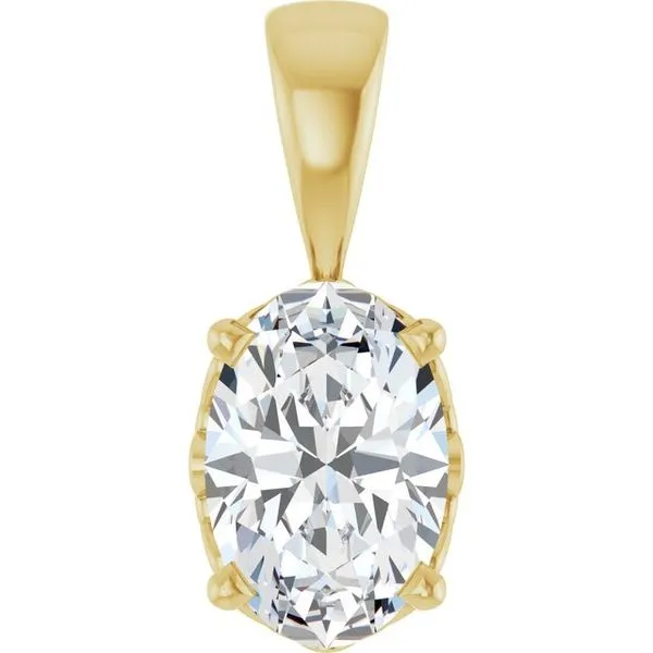 Oval 4-Prong Solitaire Pendant Hopman Jewelers Elkhart, IN