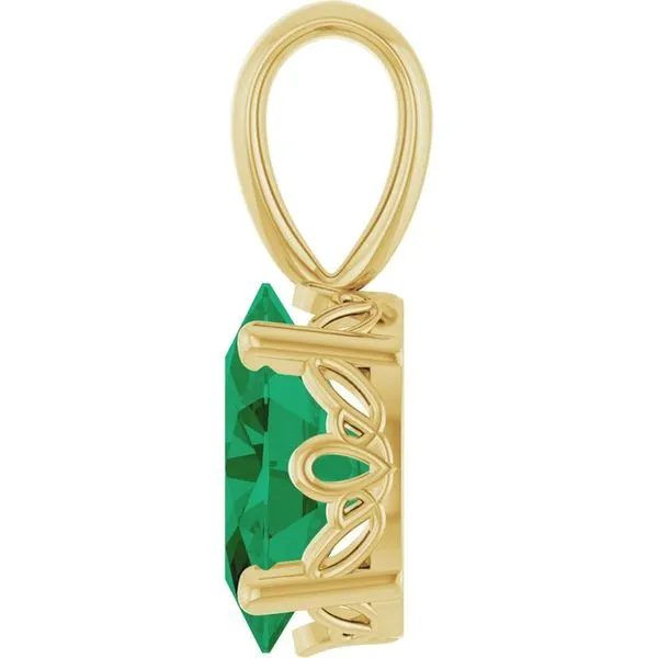 Oval 4-Prong Solitaire Pendant Image 3 John E. Koller Jewelry Designs owasso, OK