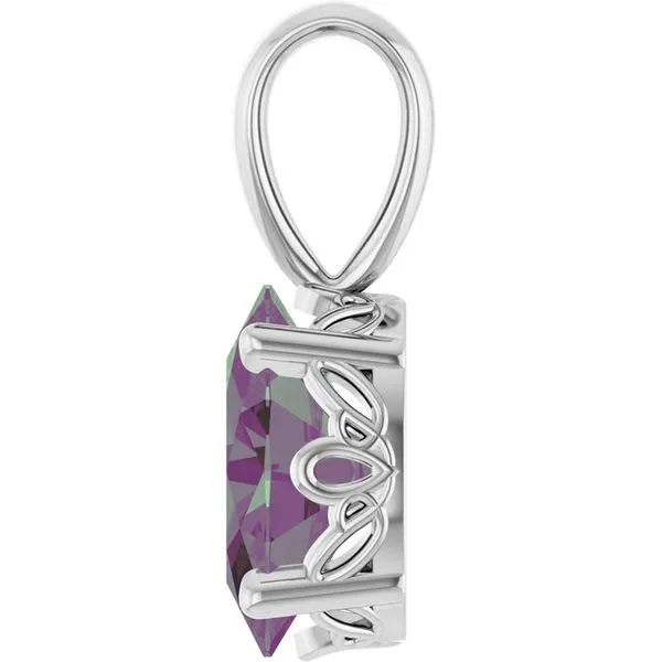 Oval 4-Prong Solitaire Pendant Image 3 Hopman Jewelers Elkhart, IN