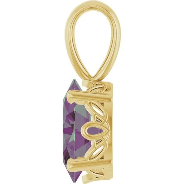 Oval 4-Prong Solitaire Pendant Image 3 Hart's Jewelers Grants Pass, OR