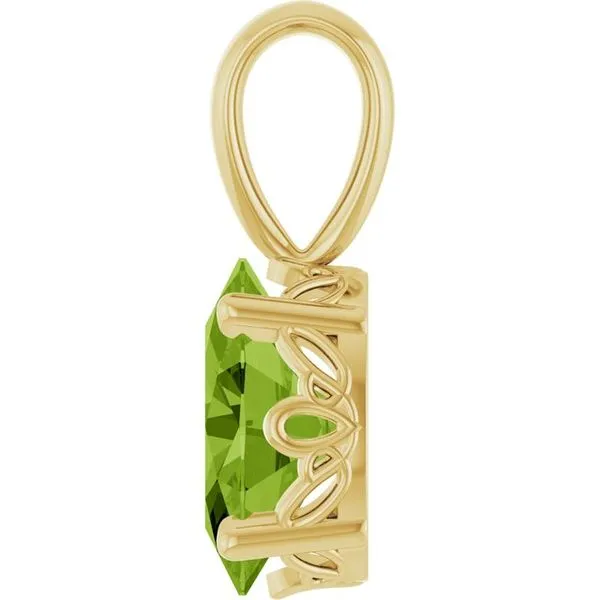 Oval 4-Prong Solitaire Pendant Image 3 Hart's Jewelers Grants Pass, OR