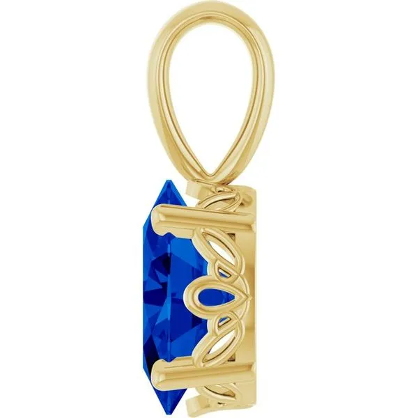 Oval 4-Prong Solitaire Pendant Image 3 Cherry Street Jewelers Tulsa, OK