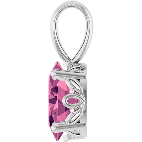 Oval 4-Prong Solitaire Pendant Image 3 Rebel Diamonds New Hampton, IA