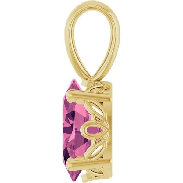 Oval 4-Prong Solitaire Pendant Image 3 Hopman Jewelers Elkhart, IN